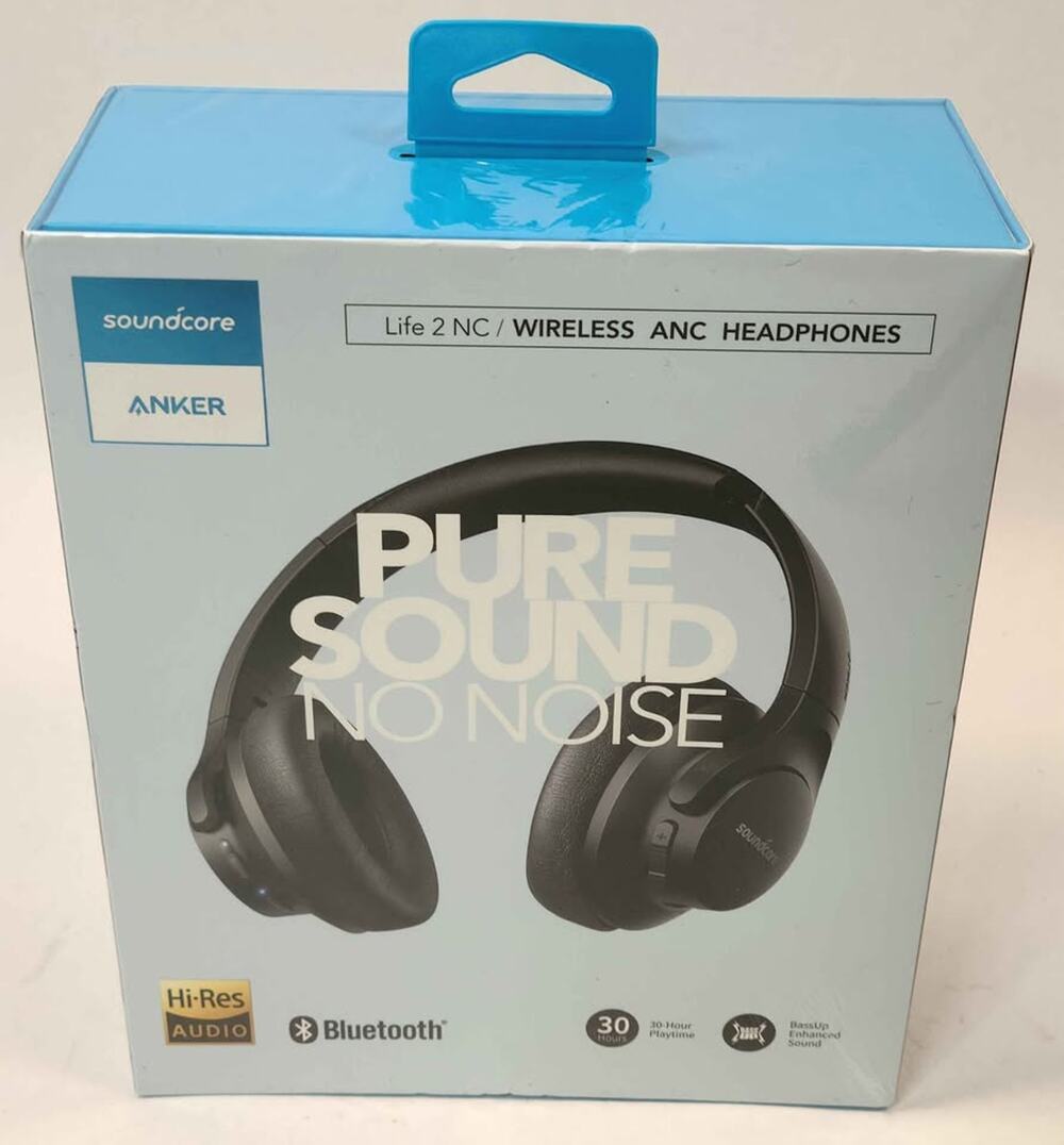 Soundcore Anker Life 2 NC Noise Cancelling OverEar Wireless Headphones New Black